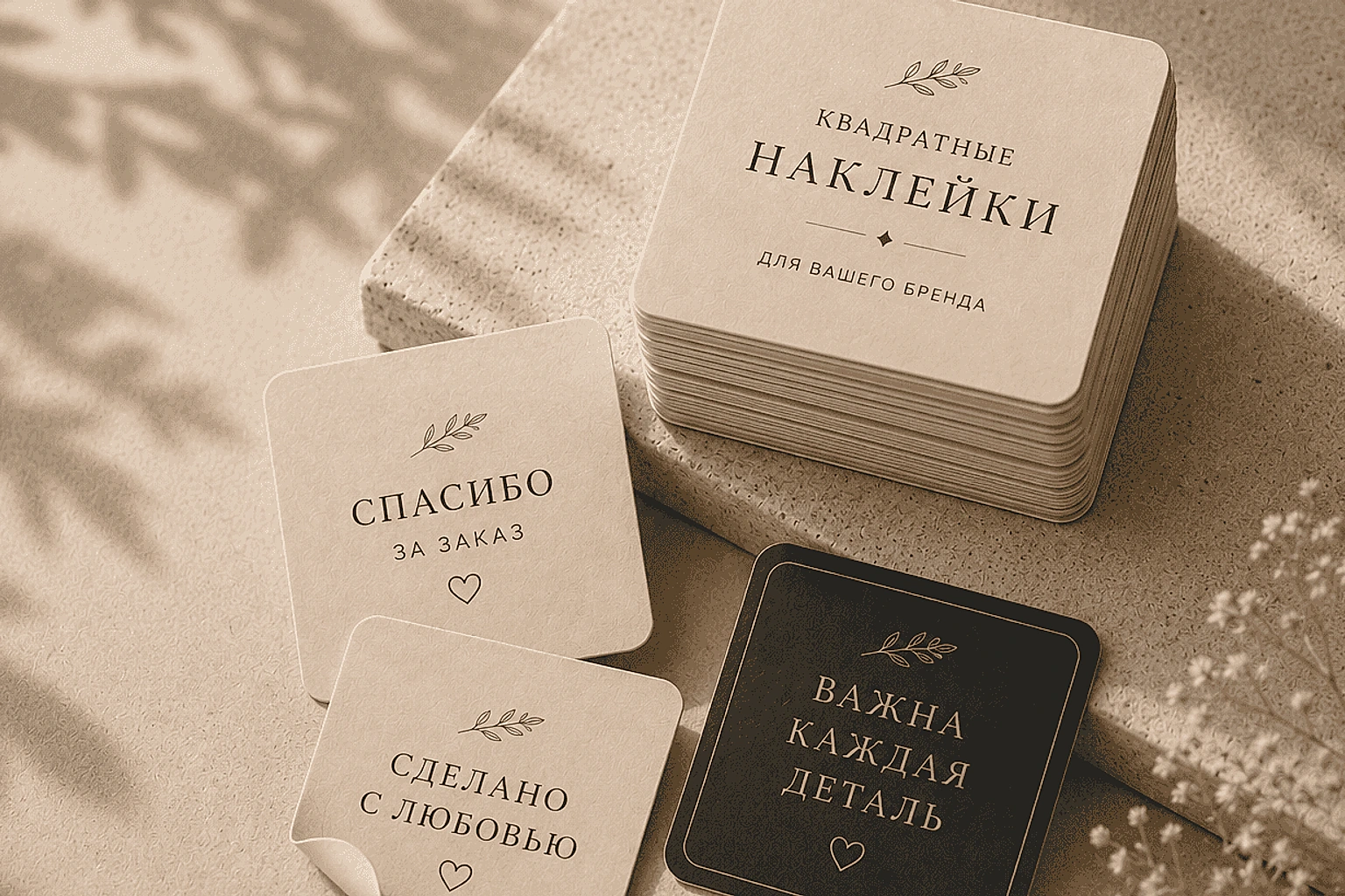 Квадратные наклейки
