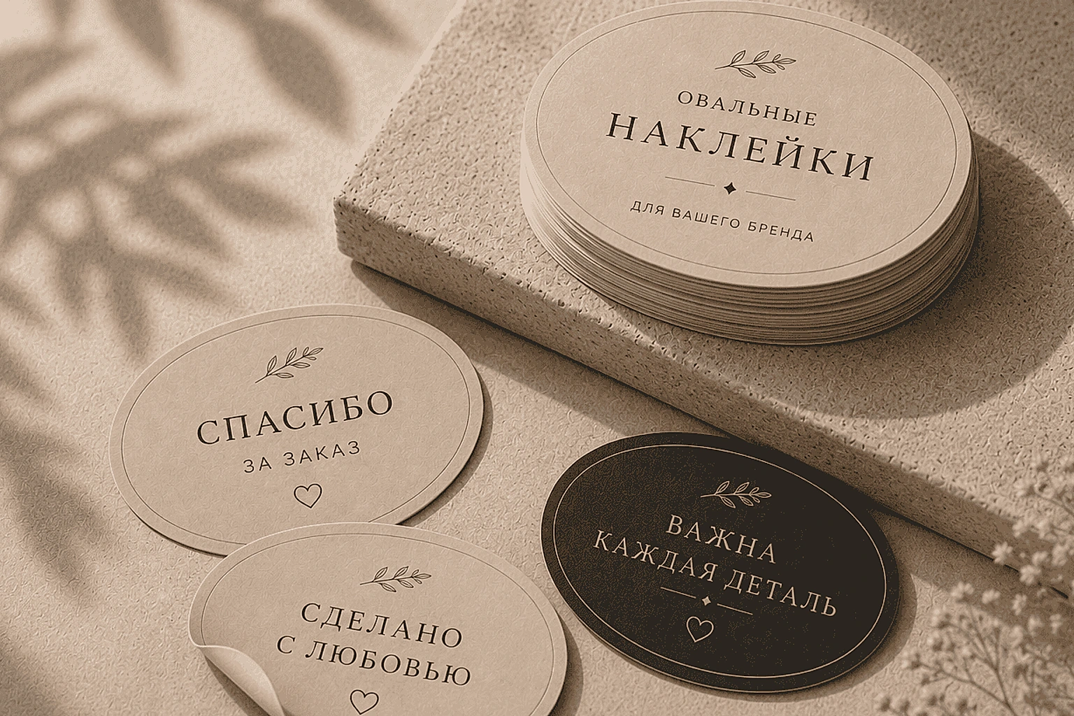 Овальные наклейки