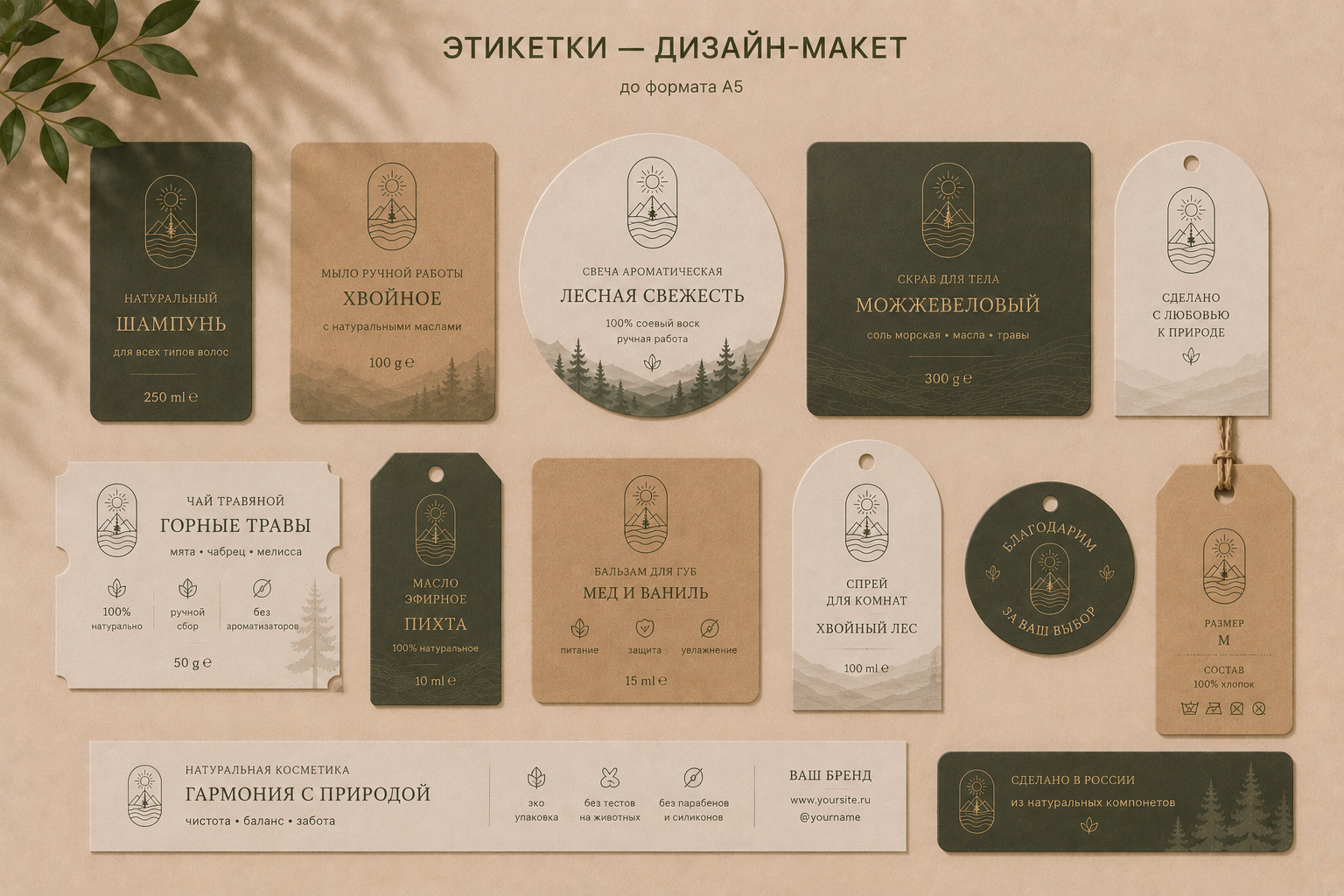 Этикетка до A5 — дизайн-макет