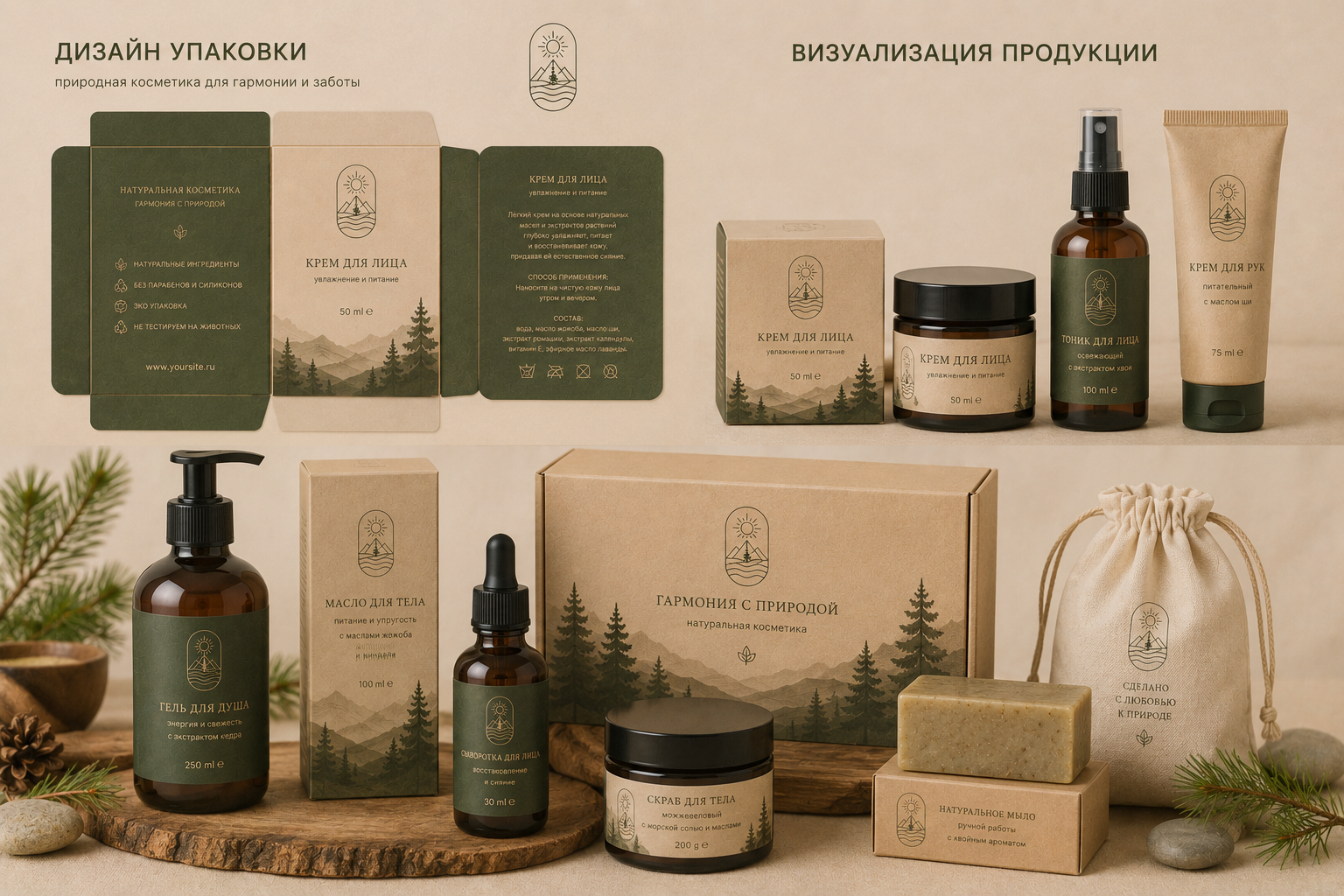 Дизайн упаковки + визуализация продукции