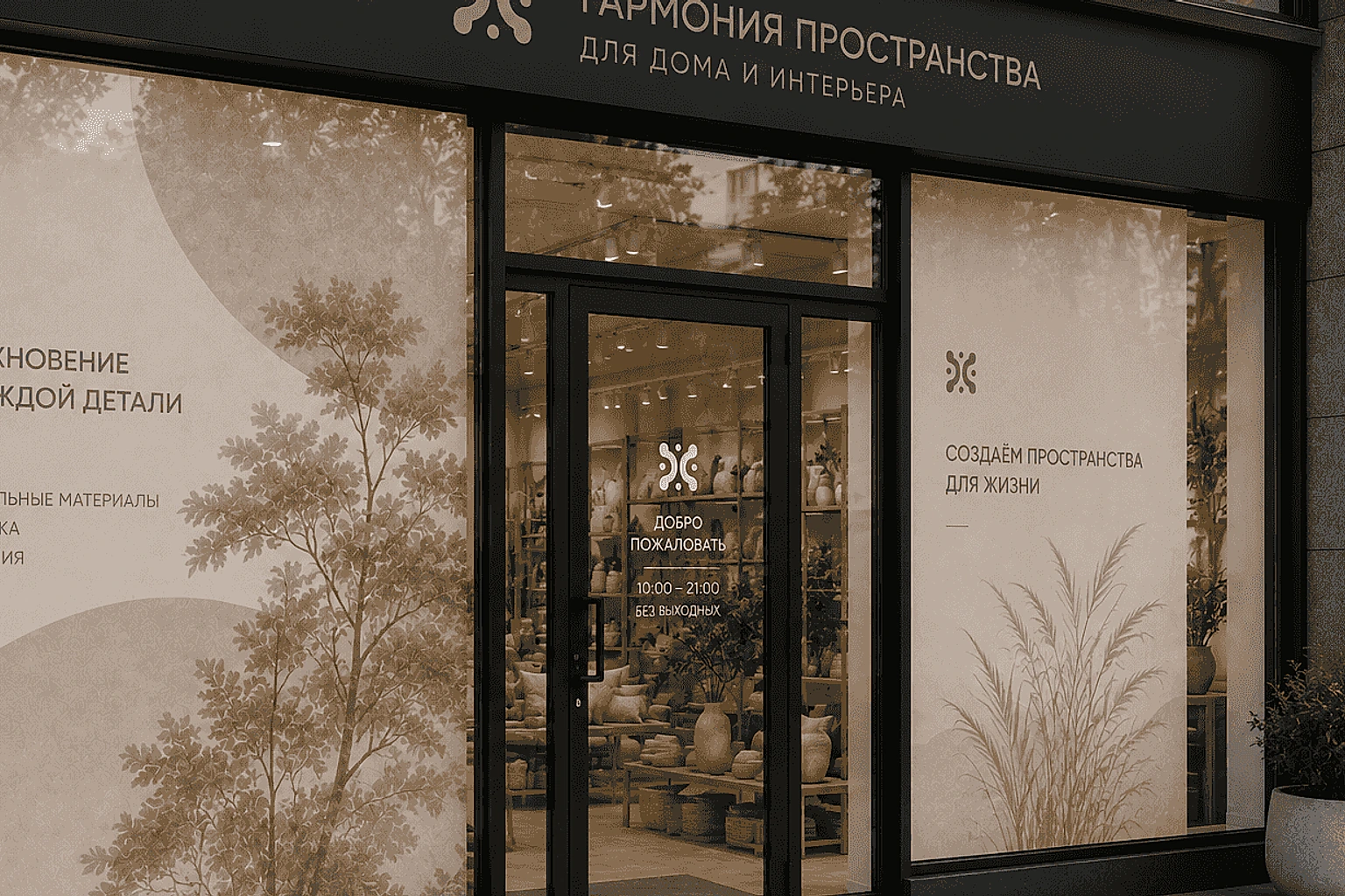 Брендирование витрин