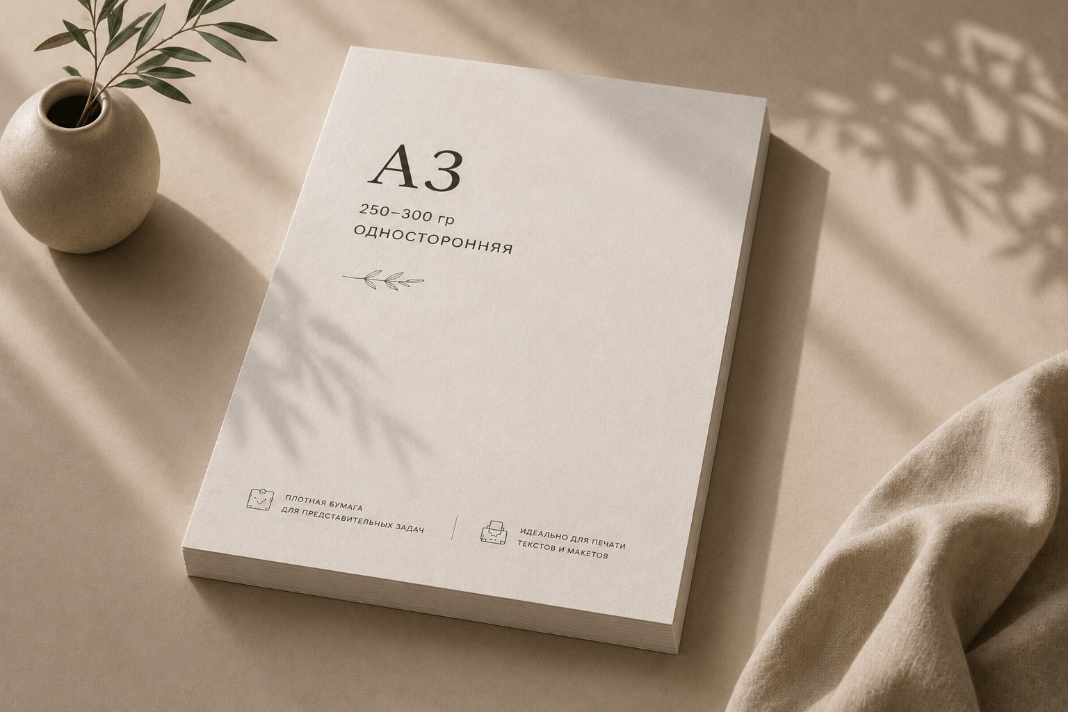 Черно-белая печать A3, 1 сторона, 250–300 г/м²