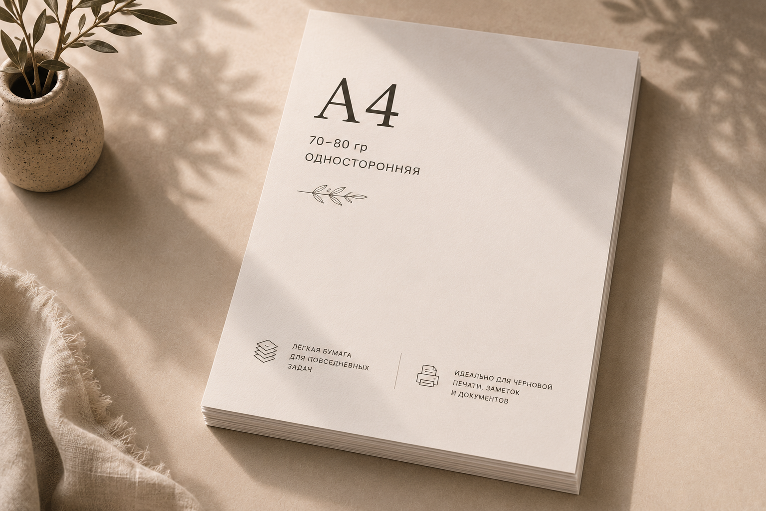 Цветная печать A4, 1 сторона, 70–80 г/м²
